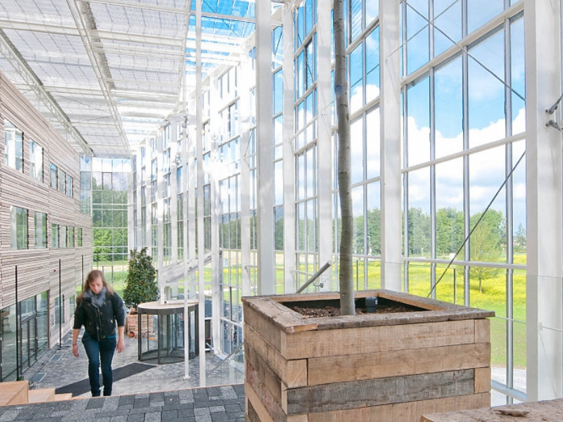 Binnenkant gebouw Aeres Hogeschool Dronten